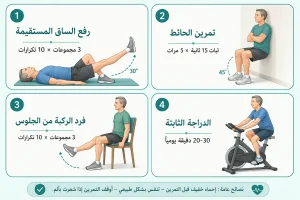 تمارين الركبة بالصور لمرضى خشونة الركبة